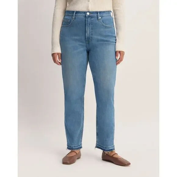 Everlane Original Cheeky Straight Leg Jeans Organic Denim Cropped Size 31S - Picture 1 of 9